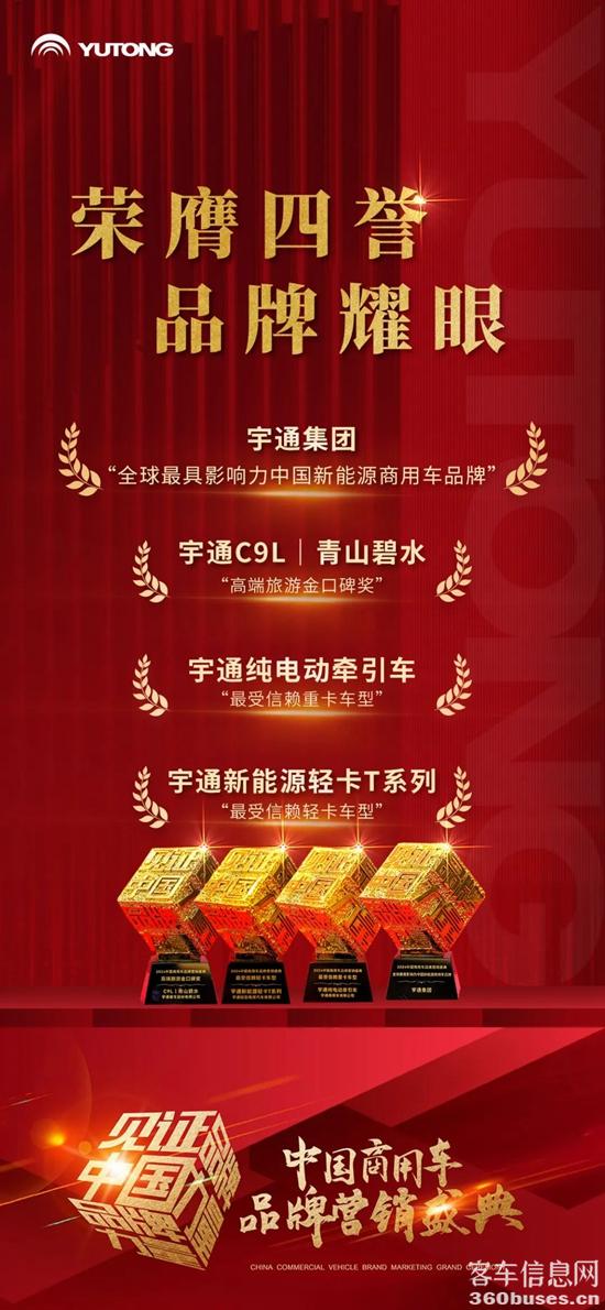 榮譽(yù)+4，宇通再攬行業(yè)大獎(jiǎng)！